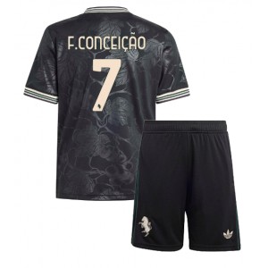 Fotbalové Dres Juventus Francisco Conceicao #7 Dětské Třetí Oblečení 2025-26 Krátký Rukáv (+ trenýrky)